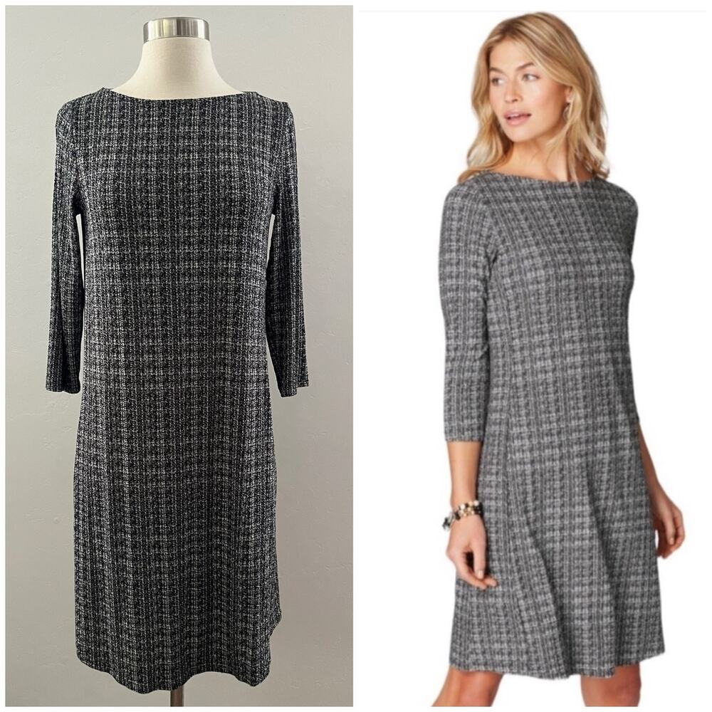 J. Jill Wearever Collection Dress Women's XS Black Stretch Modest Career Office